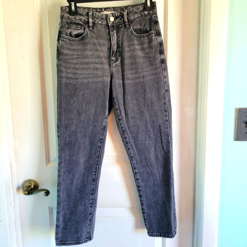 Pacsun | Black/Gray High-Waisted Mom Jeans | Size 24